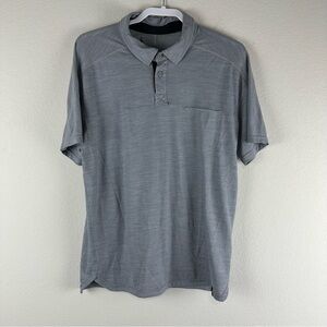 Smartwool Men’s Gray Everyday Exploration Short Sleeve Wool Blend Polo Large